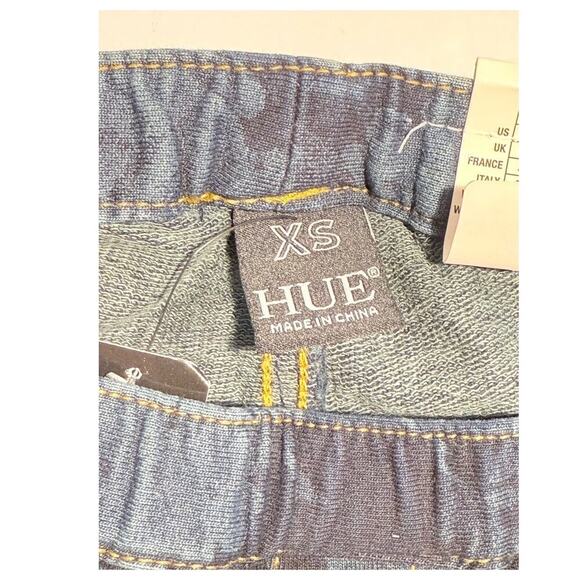 NEW‎ Hue Women's XS Floral Jeggings Midnight Rinse Blue Elastic Waistband NWT - Picture 6 of 6